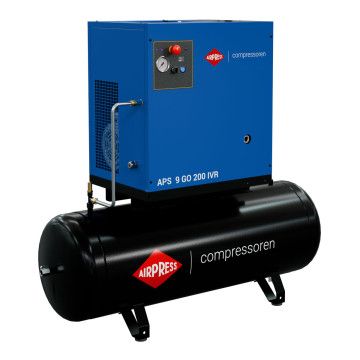 Schroefcompressor APS 9 GO 200 Combi IVR 10 pk/7.5 kW 10 bar 848 l/min 200 l