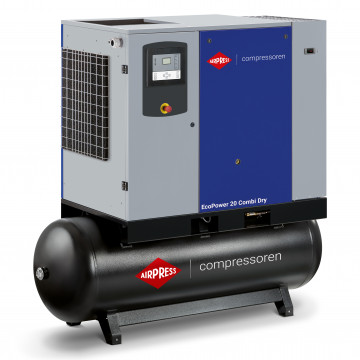 Schroefcompressor 10 bar 20 pk/15 kW 2268 l/min 500 l EcoPower 20D Combi Dry