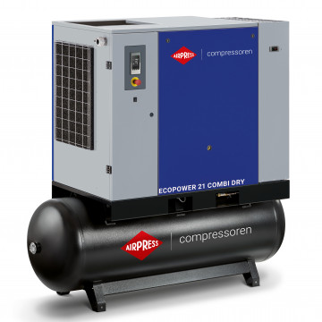 Schroefcompressor 10 bar 20 pk/ 15 kW 2310 l/min 500 l EcoPower 20B Combi Dry