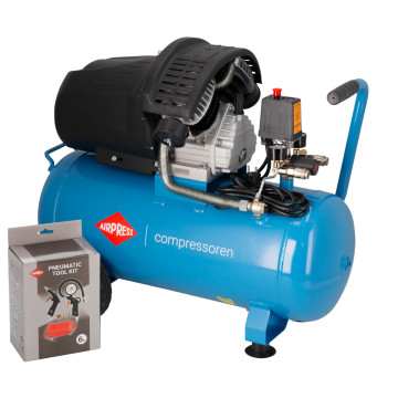 Compressor HL 425-50 8 bar 3 pk/2.2 kW 260 l/min 50 l met accessoires