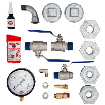 Appendageset voor drukvat 2“ en schroefcompressor 3/4” 11 bar