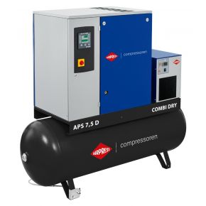 Schroefcompressor APS 7.5D Combi Dry 8 bar 7.5 pk/5.5 kW 850 l/min 500 l