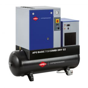 Schroefcompressor APS 7.5 Basic G2 Combi Dry 10 bar 7.5 pk/5.5 kW 780 l/min 500 l