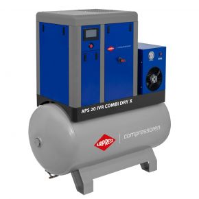Schroefcompressor APS 20 IVR Combi Dry X 10 bar 20 pk/15 kW 410-1870 l/min 500 l