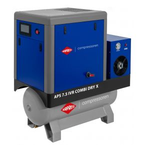 Schroefcompressor APS 7.5 IVR Combi Dry X 10 bar 7.5 pk/5.5 kW 170-690 l/min 200 l