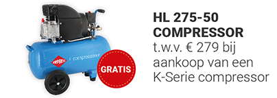 Gratis HL 275-50 compressor bij aankoop van een compressor uit de K-Serie