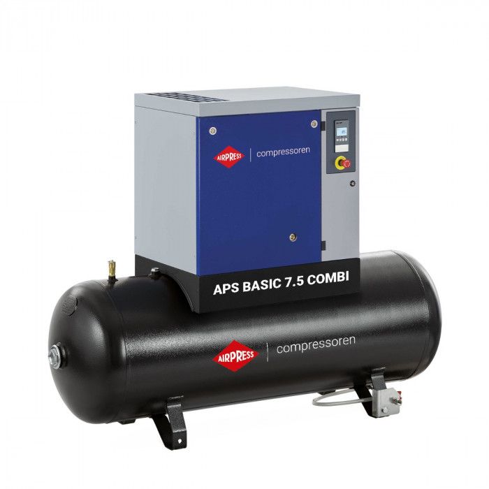 Schroefcompressor APS 7.5 Basic Combi 8 bar 7.5 pk/5.5 kW 846 l/min 500 l
