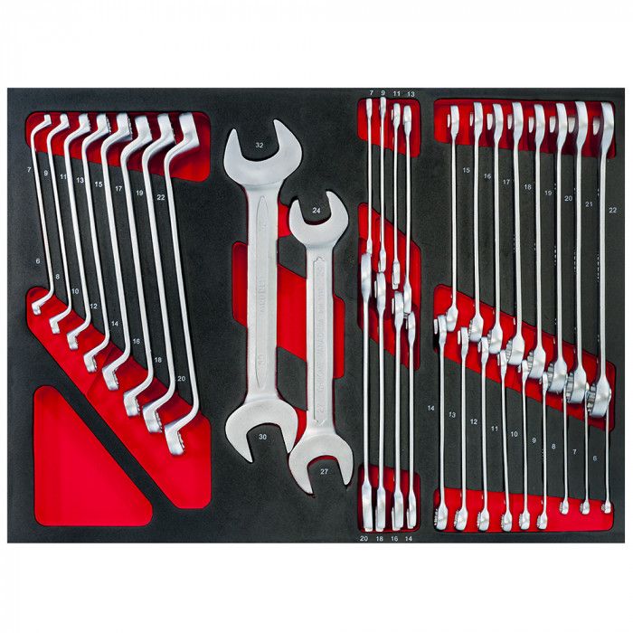 Set sleutels (35 stuks) professionele gereedschapswagen 447 delig